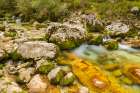 Slovenia, Triglav National Park, Soca River. Scenic with rocky stream. Art Print